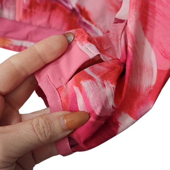 ATHLETA RUN WITH IT WOMENS JACKET PINK CORAL SZ XL ATHLEISURE GYM GIRLY WORKOUT - Picture 6 of 9